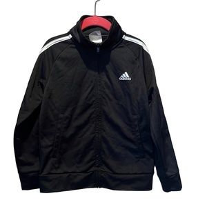 Adidas Track Soccer Warm Up Jacket Black White Stripes Size 5